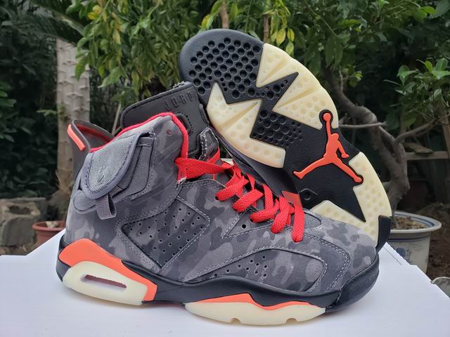 Air Jordan 6 Men's Basketball Shoes Grey Camo-019 - Click Image to Close